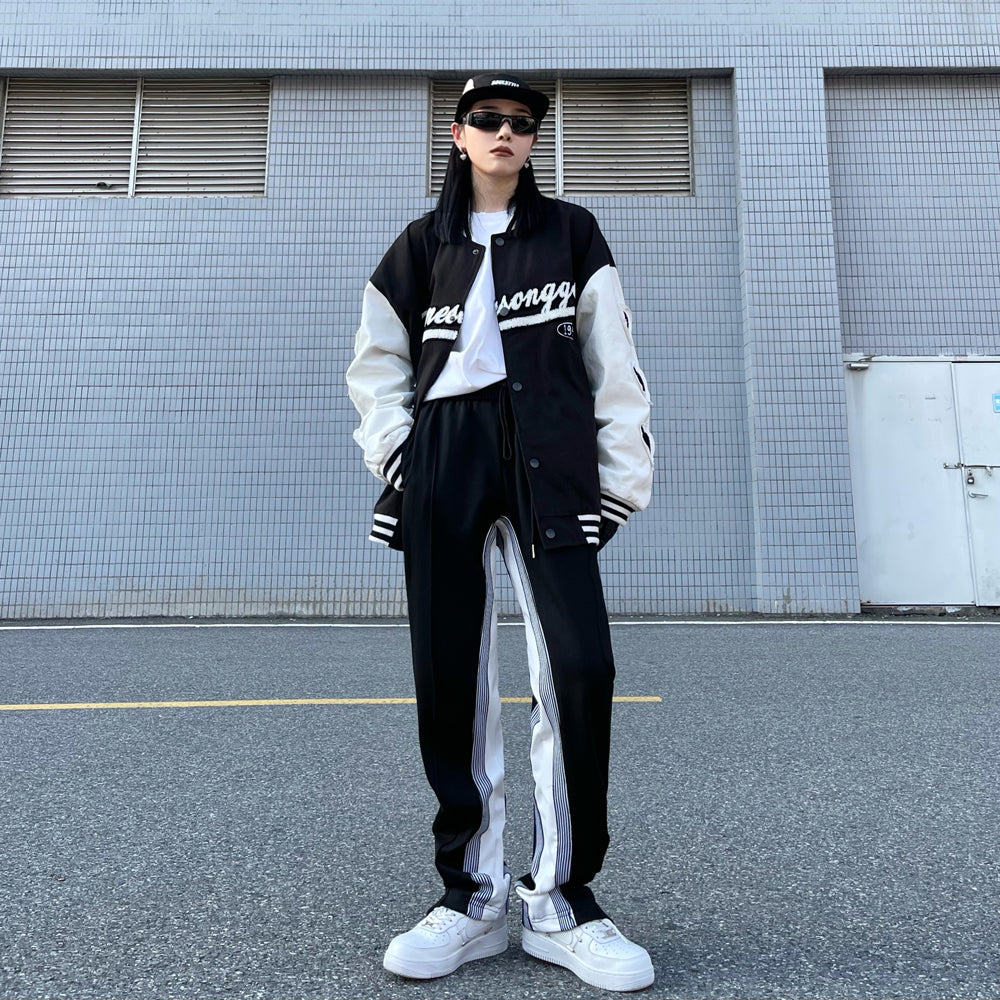 レディースファッション ストリートファッション イージーパンツ 韓国通販 韓国アパレル 韓国ファッション 韓国ストリート 人気 MOST モスト JEMSUDIO サイドラインパンツ